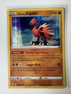 Galarian Zapdos 82/203 Evolving Skies Holo Rare Pokemon Card TCG Pokemon - Image 2