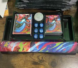 Pokemon Mega Charizard X ex UPC Items - Playmat, Deck Box, Coin, Dice - NO CARDS - Image 1