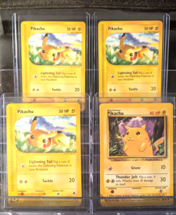 4 Vintage Pikachu Pokemon Cards! - Image 1