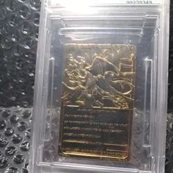 1999 BURGER KING POKEMON GOLD CARD CHARIZARD 23k gold charizard PSA 6 promo - Image 5