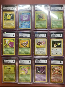 Lot Of 12 CGC Graded Vintage Pokemon Cards - Image 1