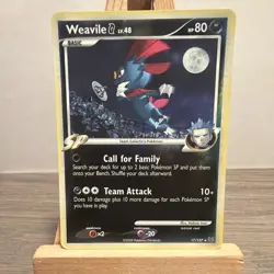 Weavile G Reverse Holo Rare Platinum Pokemon TCG Card 17/127 - Image 1
