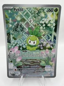 🔥 Pokemon Petilil Illustration Rare 091/086 Sv: Black Bolt Holo Card English 🔥 - Image 1