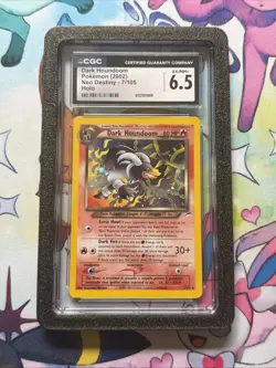 Pokemon TCG Dark Houndoom Neo Destiny Holo Card 7/105 CGC 6.5 EX-NM WOTC 2002 - Image 1