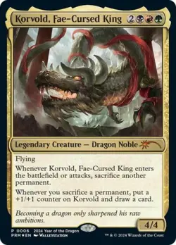MTG English Korvold, Fae-Cursed King (Year of the Dragon 2024) NM Foil - Image 1