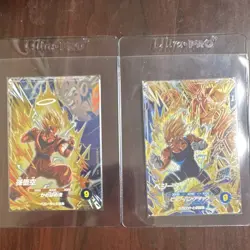 Bandai Dragon Ball Super Divers SDV6 Goku & Vegeta Foil Rare 2 Cards JP PUR - Image 1