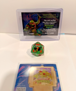 Sirius Magic: The Gathering TMNT Michelangelo Spindown D20 Dice 25mm COA (2) - Image 2