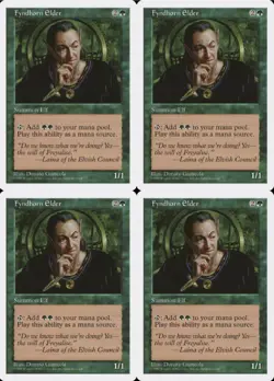 MTG Fyndhorn Elder x4 5th Fifth Edition Uncommon NM/LP Playset - Image 1