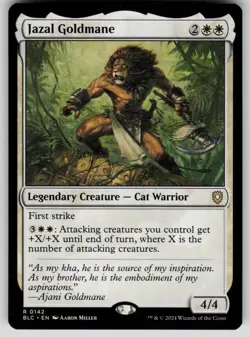Jazal Goldmane Normal R Commander: Bloomburrow 142 NM - Image 1