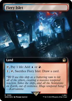 Foil - Fiery Islet (Extended Art) (Surge Foil) - 1086 / NM / English MTG - Image 1