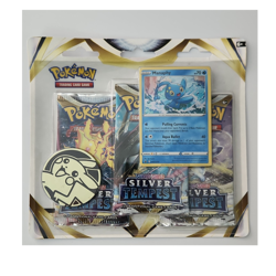 Pokemon TCG Sword & Shield Silver Tempest 3-Pack Blister Booster Manaphy Promo - Image 1
