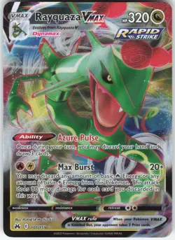 RAYQUAZA VMAX 101/159 HOLO VMAX RARE CROWN ZENITH POKEMON NM - Image 1