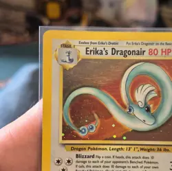 Pokemon Erika's Dragonair Holo Rare Holo Gym Heroes 4/132 HP 80 English 2000 - Image 2