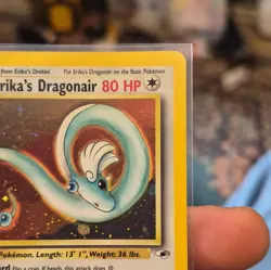 Pokemon Erika's Dragonair Holo Rare Holo Gym Heroes 4/132 HP 80 English 2000 - Image 3