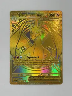 2026 Pokemon Ascended Heroes Gold Mega Charizard Y EX Mega Hyper Rare 294/217 - Image 1