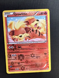 Pokemon Growlithe Legendary Treasures Radiant Collection Reverse RC4/RC25 - Image 1