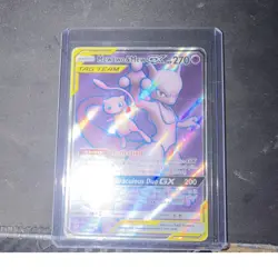 Pokemon Mewtwo & Mew GX 222/236 Unified Minds Full Art TAG TEAM Holo 2019 - Image 1