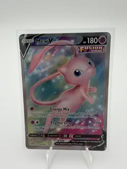 NEAR MINT Pokemon TCG Mew V Fusion Strike 250/264 Ultra Rare Full Art Holo - Image 1