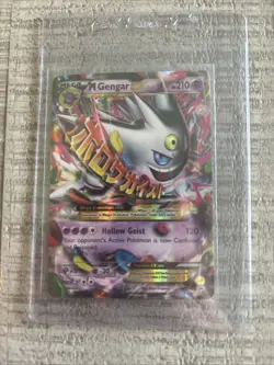 Pokemon TCG Mega Gengar EX Black Star Promos XY166 Shiny Holo Rare - Image 1