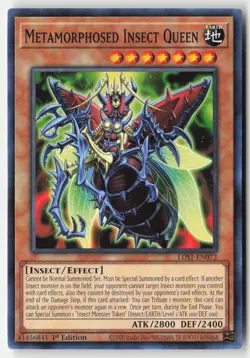 Yugioh - Metamorphosed Insect Queen LDS1-EN072 1st Edition - Legendary Duelists: - Image 1