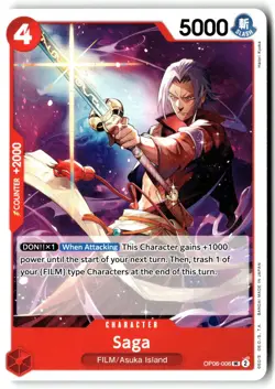 Saga OP06-006 Uncommon Wings of the Captain One Piece Near Mint - Image 1