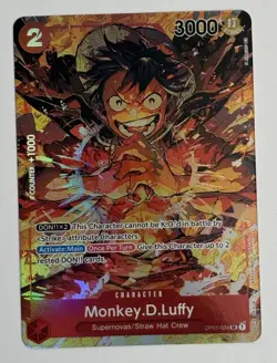 One Piece Monkey.D.Luffy #OP01-024 AA SR Alt Art Super Rare Romance Dawn - TCCCX - Image 1