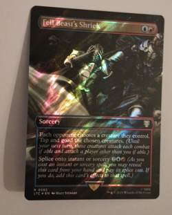 Fell Beast's Shriek Borderless Surge Foil NM LOTR Lord of the Rings MTG - Image 1