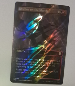 Mordor on the March Borderless Surge Foil NM/M Magic LOTR MTG Lord of the Rings - Image 1