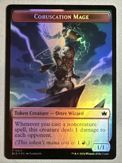 MTG / Coruscation Mage / BLB / #131 / FOIL / Uncommon / NM *w/ FOIL Token - Image 3