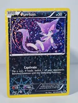 Pokemon Purrloin RC13/RC25 Legendary Treasures Radiant Collection Holo NEAR MINT - Image 1
