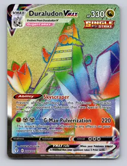 Duraludon VMAX 219/203 Rainbow Rare Evolving Skies Pokemon Holo NM - Image 1