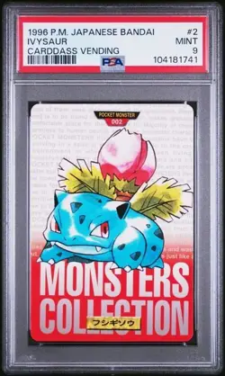 PSA 9 *2025 CERT* - 1996 POKEMON JAPANESE BANDAI CARDDASS VENDING #2 IVYSAUR - Image 1