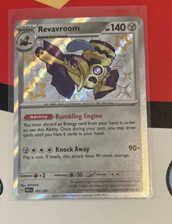 Revavroom 193/091 Baby Shiny Holo Rare Pokemon TCG Paldean Fates - Image 1