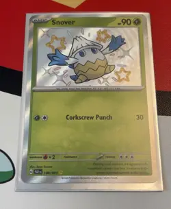 Pokemon Card Snover 100/091 Paldean Fates Baby Shiny Rare Near Mint - Image 1