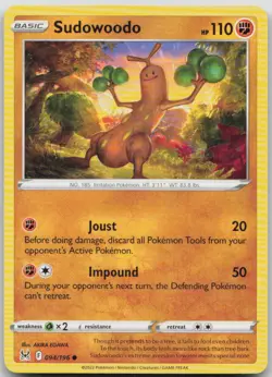 Sudowoodo 094/196 Common Lost Origin Pokemon Near Mint - Image 1