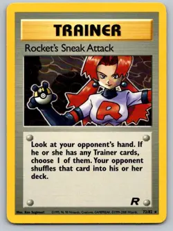 Rocket's Sneak Attack 72/82 Rare Team Rocket Pokemon Unlimited Lightly Played - Image 1