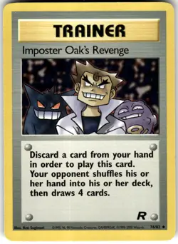 Imposter Oak's Revenge 76/82 Team Rocket Pokemon NM Fast Ship - Image 1