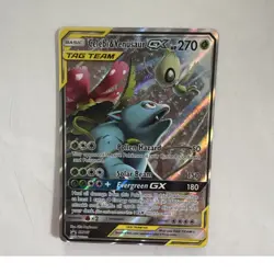 The Pokemon Company Celebi & Venusaur GX TAG TEAM Promo Holo SM167 270 HP - Image 1