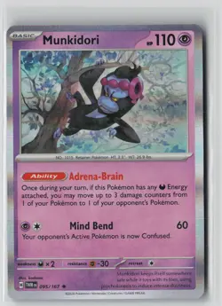 Munkidori 095/167 Rare Twilight Masquerade Pokemon Holo NM - Image 1