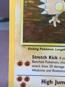 Pokemon TCG Hitmonlee 7/62 Fossil Unlimited Holo Rare WOTC Vintage 1999 MP - Image 2