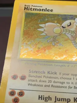 Pokemon TCG Hitmonlee 7/62 Fossil Unlimited Holo Rare WOTC Vintage 1999 MP - Image 3
