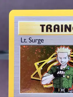 Pokemon TCG Lt. Surge Holo Rare Gym Heroes 17/132 WOTC VTG 2000 Swirl LP - Image 2