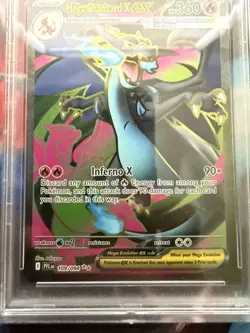 2025 POKEMON PFL EN-PHANTASMAL FLAMES #109 MEGA CHARIZARD X ex PSA MINT 9 - Image 4