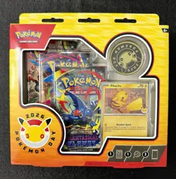 Rare Pokemon Day 2026 Collection Box- Sealed Pikachu Promo +6 TCG Booster Packs! - Image 2