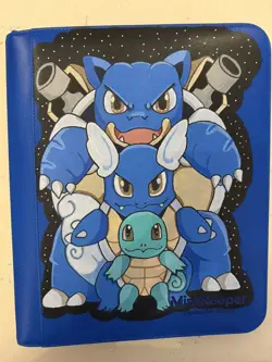 Customized Pokemon TCG Binder| Squirtle Evolutions| 9 Pocket Top Loader x 252 - Image 1