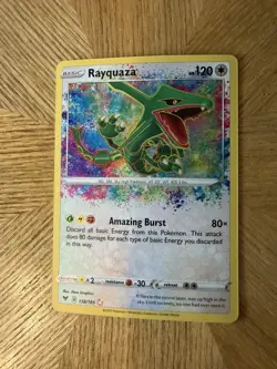 2020 Pokemon VIVID VOLTAGE RAYQUAZA AMAZING RARE HOLO 138/185🔥🔥🔥 - Image 1