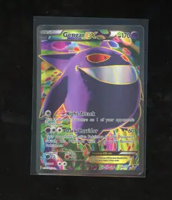 2014 Pokemon XY Phantom Forces Full Art Gengar EX 114/119 Holo Foil Rare - Image 1