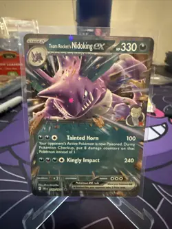 Pokemon Team Rockets Nidoking EX 119/182 - Image 1