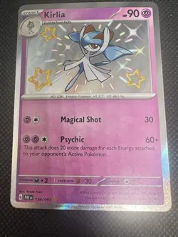 Kirlia 154/091 Shiny Rare Paldean Fates Pokemon NM/M - Image 1