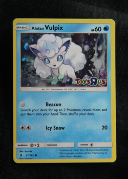 Pokemon "Alolan Vulpix" 21/145 Toys-R-us *Holo* English - Near Mint - Image 1